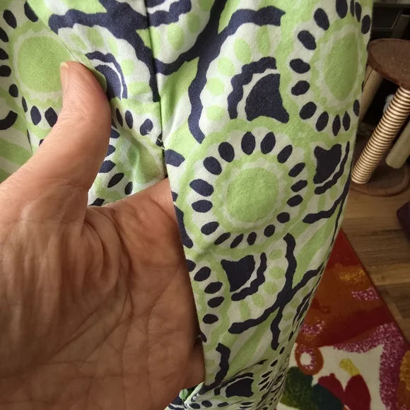 Anthropologie Maeve Blue, Green and White Mini Dress - Picture 6 of 14